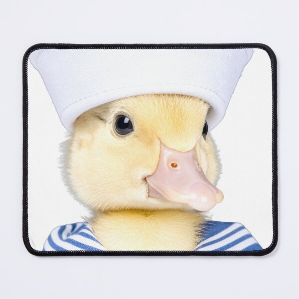 Item preview, Close-up Sailor Duckling Portrait - Nautical Theme Baby Bird Art - Whimsical Marine Costume Photography designed and sold by WildGentlemen.