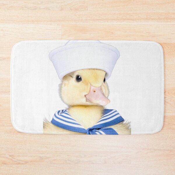 Item preview, Close-up Sailor Duckling Portrait - Nautical Theme Baby Bird Art - Whimsical Marine Costume Photography designed and sold by WildGentlemen.