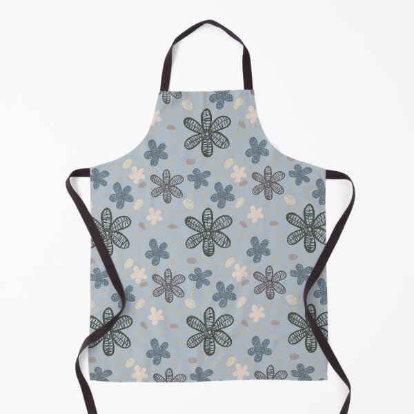Item preview, Tossed Lace Flowers Powder Blue Denim designed and sold by Dally-Dabble.