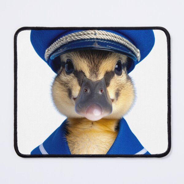 Item preview, Little Captain Duckling with Gold Anchor Hat - Nautical Leader Animal Portrait - Professional Cute Mascot designed and sold by WildGentlemen.