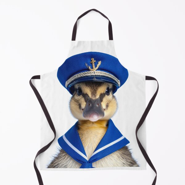 Item preview, Little Captain Duckling with Gold Anchor Hat - Nautical Leader Animal Portrait - Professional Cute Mascot designed and sold by WildGentlemen.