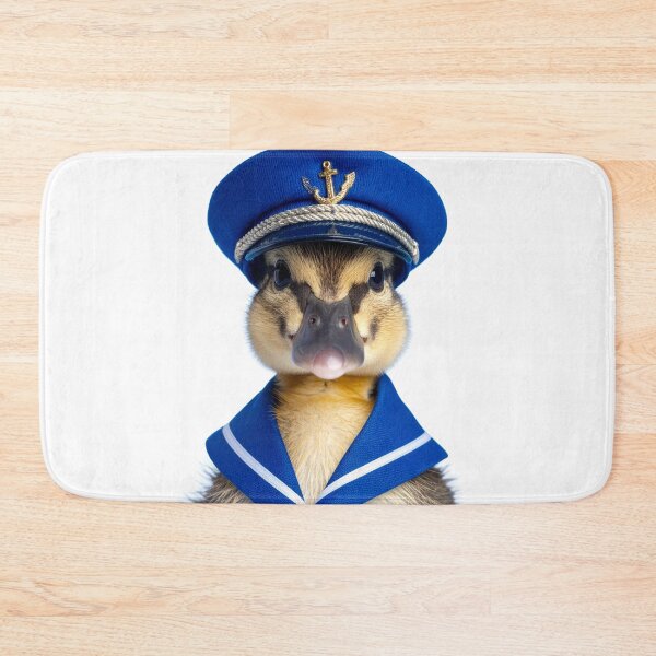 Item preview, Little Captain Duckling with Gold Anchor Hat - Nautical Leader Animal Portrait - Professional Cute Mascot designed and sold by WildGentlemen.
