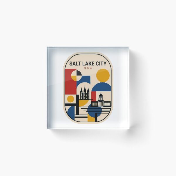 Item preview, Salt Lake City Utah Bauhaus Geometric Travel designed and sold by k3rstman1.