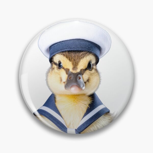 Item preview, Adorable Sailor Duckling Stüdyo Portrait - Classic Nautical Baby Bird - Cute Pet Photography Art designed and sold by WildGentlemen.