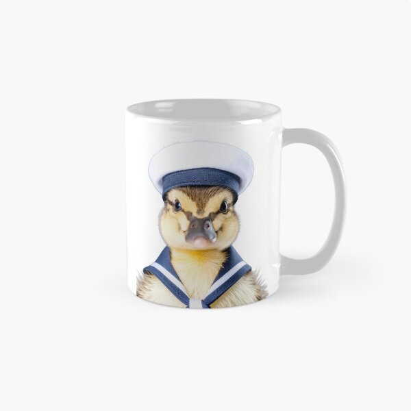 Item preview, Adorable Sailor Duckling Stüdyo Portrait - Classic Nautical Baby Bird - Cute Pet Photography Art designed and sold by WildGentlemen.
