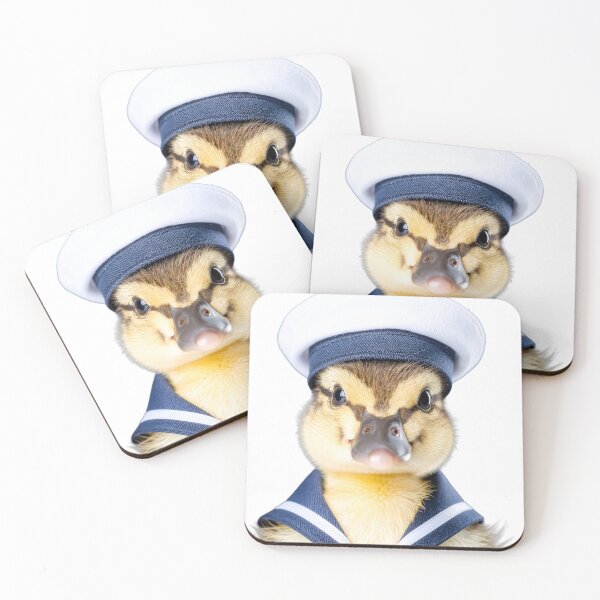 Item preview, Adorable Sailor Duckling Stüdyo Portrait - Classic Nautical Baby Bird - Cute Pet Photography Art designed and sold by WildGentlemen.