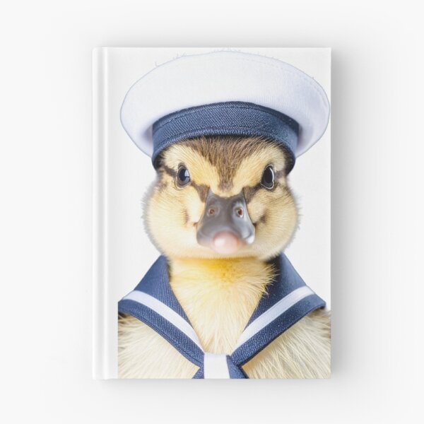 Item preview, Adorable Sailor Duckling Stüdyo Portrait - Classic Nautical Baby Bird - Cute Pet Photography Art designed and sold by WildGentlemen.