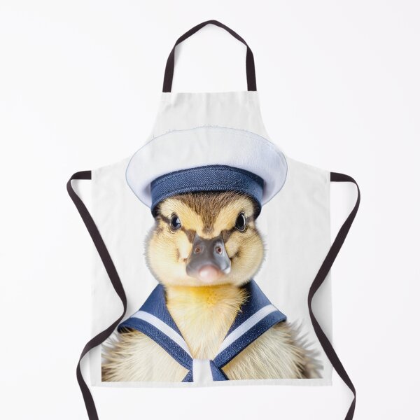 Item preview, Adorable Sailor Duckling Stüdyo Portrait - Classic Nautical Baby Bird - Cute Pet Photography Art designed and sold by WildGentlemen.