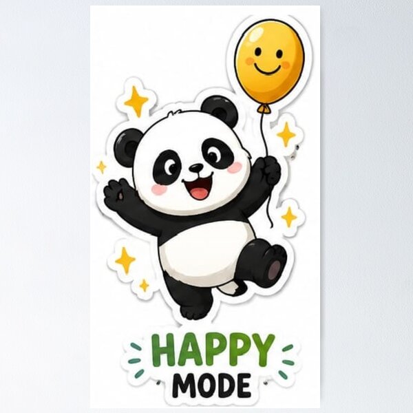 Item preview, Happy Mode Panda designed and sold by layalistoresa.