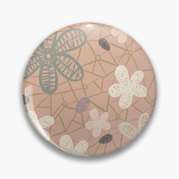 Item preview, Tossed Lace Flowers Blush Pink Cream and Sage designed and sold by Dally-Dabble.