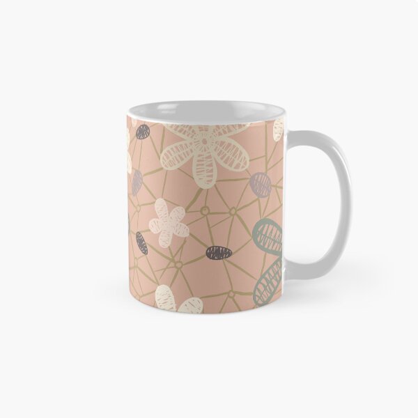 Item preview, Tossed Lace Flowers Blush Pink Cream and Sage designed and sold by Dally-Dabble.