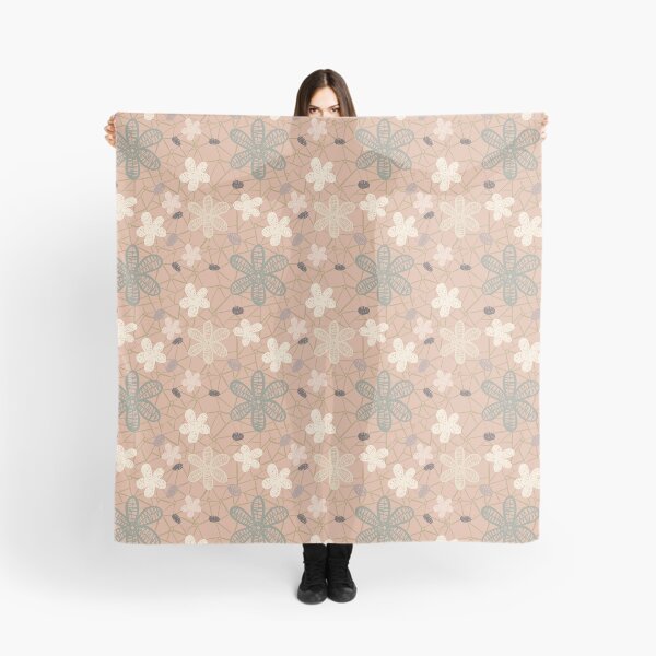 Item preview, Tossed Lace Flowers Blush Pink Cream and Sage designed and sold by Dally-Dabble.