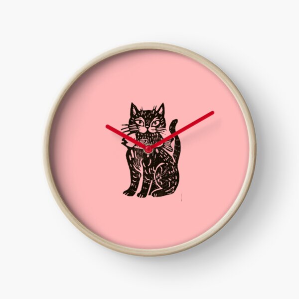 Item preview, Cute Cat with fish in his mouth l Cat Print l Cat lover designed and sold by olivialeestudio.
