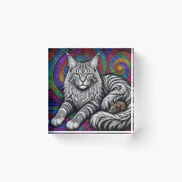 Item preview, Lab Visions 127: Maine Coon Rainbow Mandala designed and sold by The Psychedelic Anarchist.
