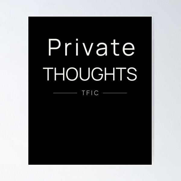 Item preview, Private Thoughts Minimalist Shirt designed and sold by TFICBrand.
