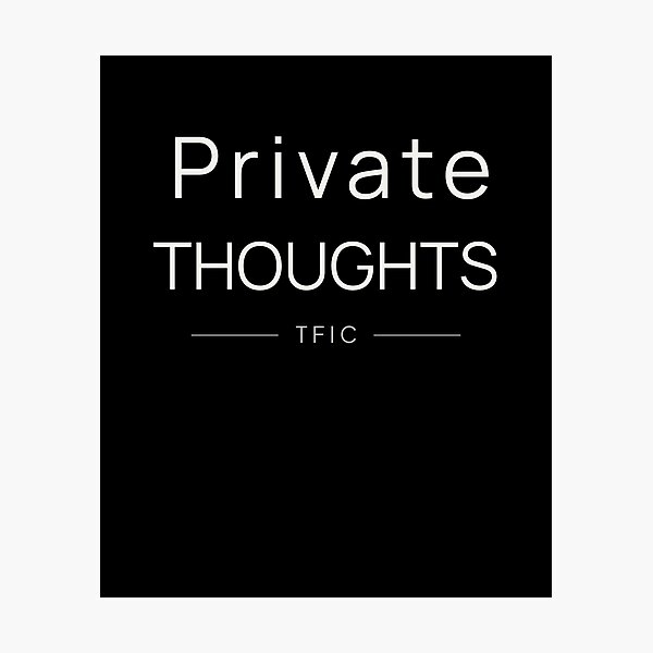 Item preview, Private Thoughts Minimalist Shirt designed and sold by TFICBrand.