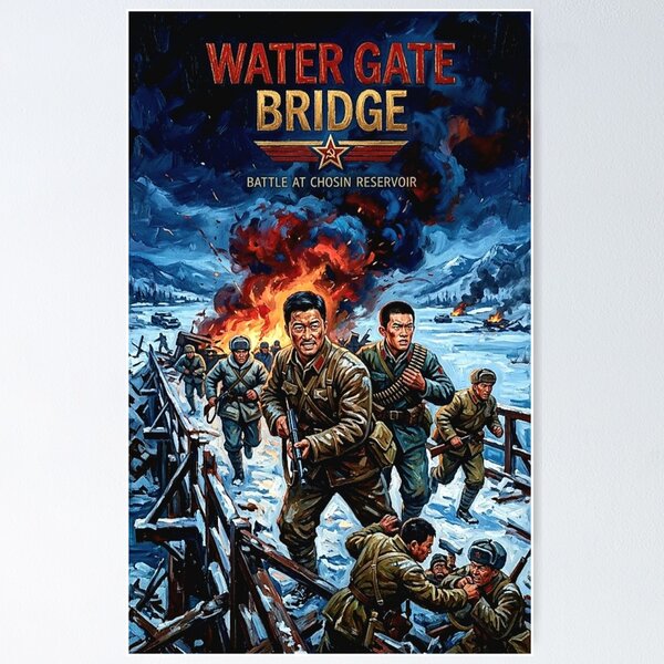 Item preview, The Battle at Chosin Reservoir. – Water Gate Bridge Fine Art Print designed and sold by Art's Diner.