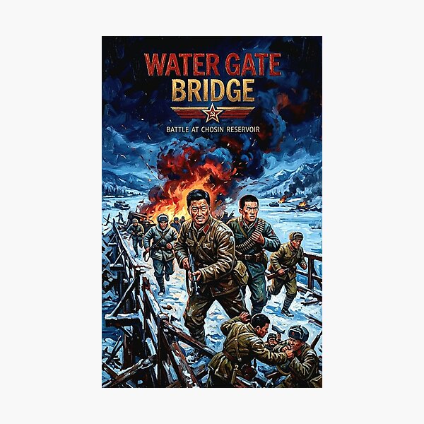 Item preview, The Battle at Chosin Reservoir. – Water Gate Bridge Fine Art Print designed and sold by Art's Diner.