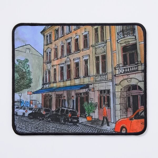 Item preview, Louisenstrasse Dresden Neustadt – Ink & Watercolor Street Scene designed and sold by UMA Urban Sketch.