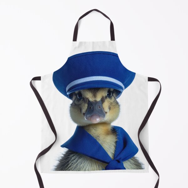 Item preview, Elegant Navy Sailor Duckling Portrait - Professional Nautical Animal Mascot - Premium Wildlife Costume Art designed and sold by WildGentlemen.