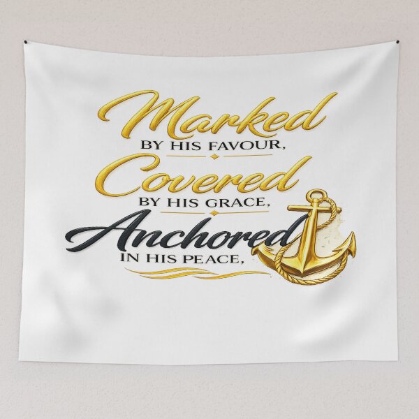 Item preview, Marked By His Favour Covered By His Grace Anchor Shirt designed and sold by JARCollection.