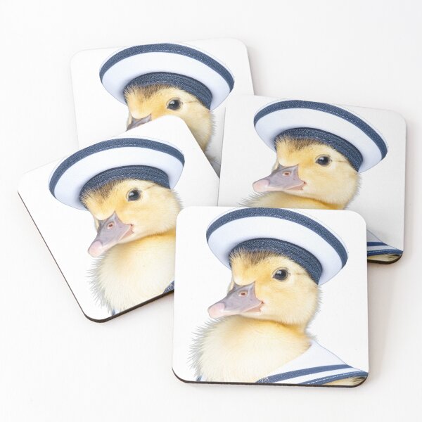 Item preview, Side Profile Sailor Duckling Portrait - Cute Marine Theme Animal Art - Whimsical Captain Character designed and sold by WildGentlemen.
