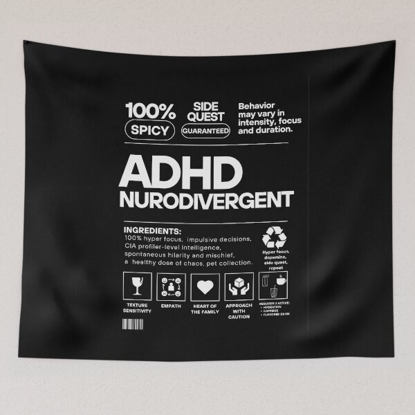 Item preview, ADHD Ingredient label  designed and sold by JDY Studio Designs.
