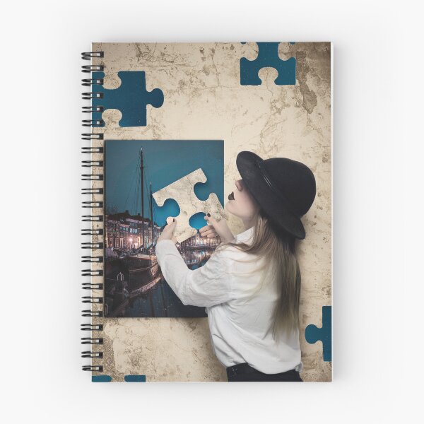 Item preview, The Missing Piece – Woman Completing a City Puzzle designed and sold by Elianne Turennout.