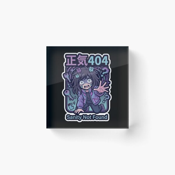Item preview, Sanity 404 (正気) - Cyberpunk Anime Die Cut Sticker designed and sold by Japan-kanji-ya.