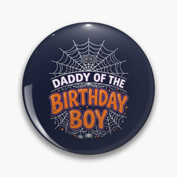 Item preview, DADDY of the BOY Birthday Web Spider Halloween Party Tee designed and sold by ChinkyCat Official.