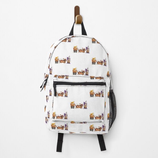 Item preview, Cute Halloween Dachshund Hot Dog Watercolor Illustration – Spooky Popcorn and Soda Fast Food Combo designed and sold by VibranPalette.
