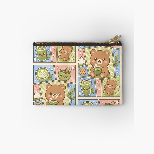 Item preview, Kawaii Bear Matcha Tea Pop Panels designed and sold by Gift Phrase Studio.