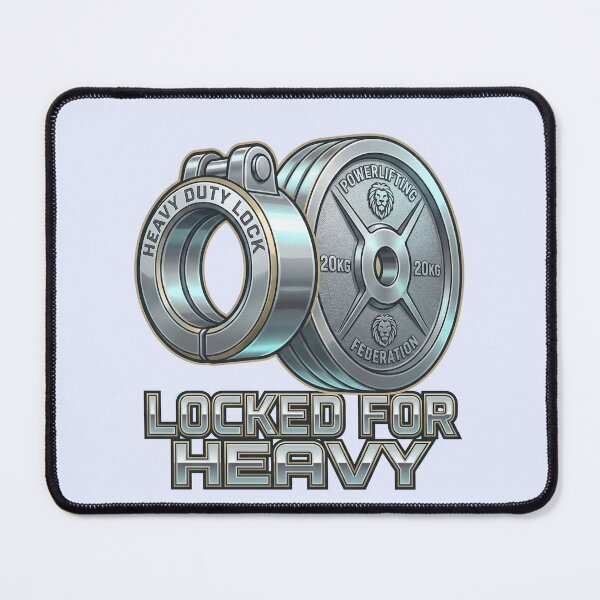 Item preview, Heavy Duty "Locked For Heavy" Barbell Collar Art! designed and sold by pradeepvisuals.