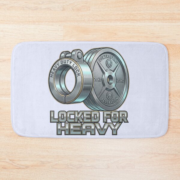 Item preview, Heavy Duty "Locked For Heavy" Barbell Collar Art! designed and sold by pradeepvisuals.
