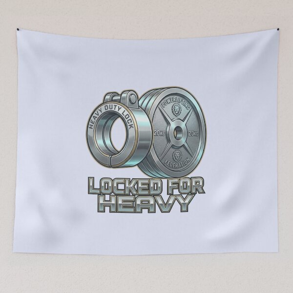 Item preview, Heavy Duty "Locked For Heavy" Barbell Collar Art! designed and sold by pradeepvisuals.