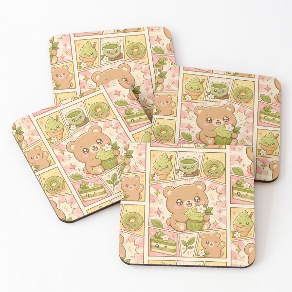 Item preview, Kawaii Bear Matcha Dessert Pop  designed and sold by Gift Phrase Studio.