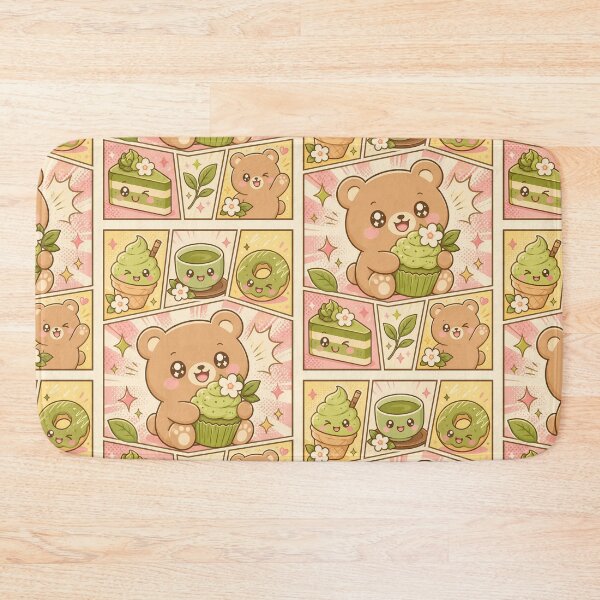 Item preview, Kawaii Bear Matcha Dessert Pop  designed and sold by Gift Phrase Studio.