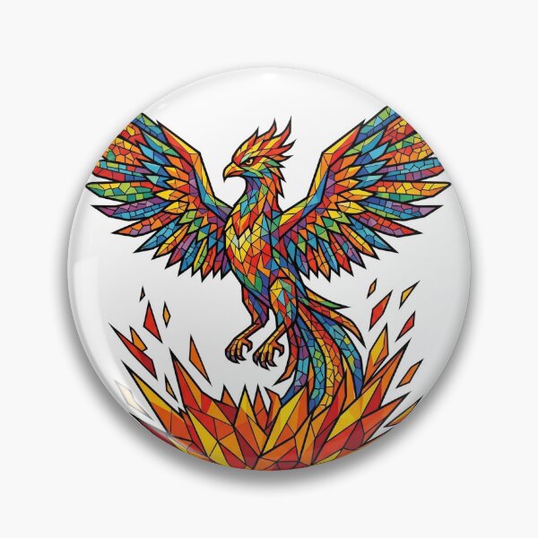 Item preview, Unstoppable Pride: Vibrant Rainbow Mosaic Phoenix Rising designed and sold by RefiniCoPOD.