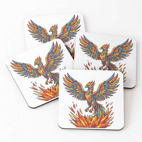 Item preview, Unstoppable Pride: Vibrant Rainbow Mosaic Phoenix Rising designed and sold by RefiniCoPOD.