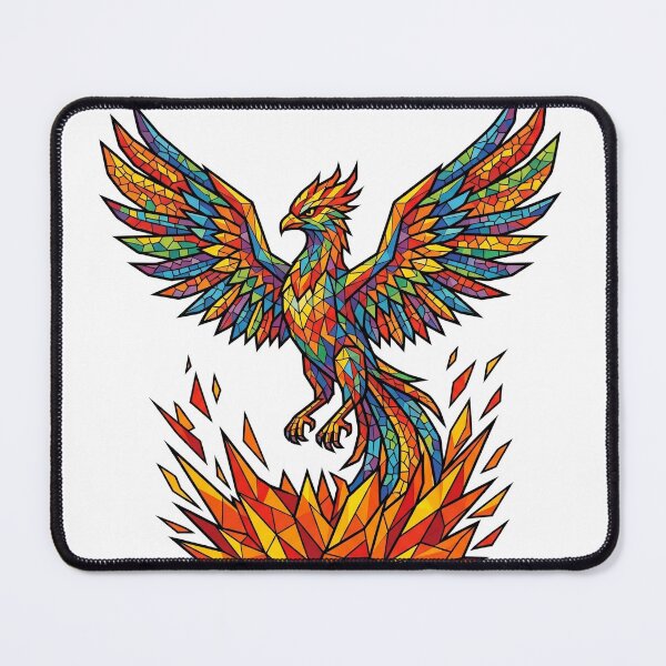 Item preview, Unstoppable Pride: Vibrant Rainbow Mosaic Phoenix Rising designed and sold by RefiniCoPOD.