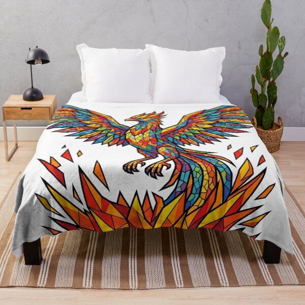 Item preview, Unstoppable Pride: Vibrant Rainbow Mosaic Phoenix Rising designed and sold by RefiniCoPOD.