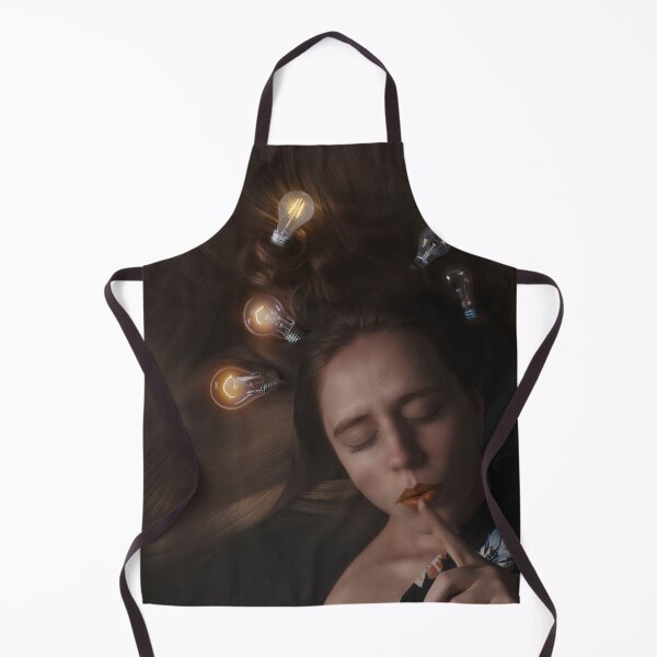 Item preview, Quiet Ideas – Woman with Light Bulbs in Her Hair designed and sold by Elianne Turennout.