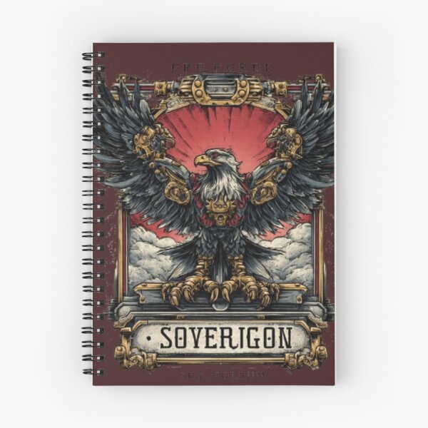 Item preview, Freedom Forged Sky Sovereign Steampunk Eagle T-Shirt designed and sold by Dream Weave Studio.