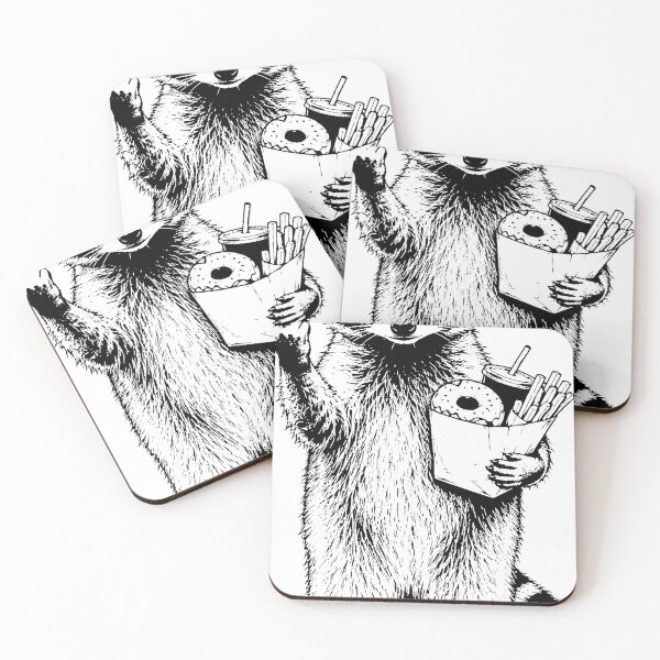 Item preview, Rebellious Trash Panda Raccoon With Junk Food Funny Graphic designed and sold by ShirtRemarks.