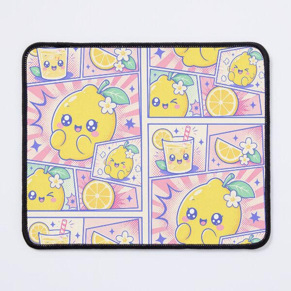 Item preview, Kawaii Lemon Pop Panels Cute Citrus Comic Art designed and sold by Gift Phrase Studio.