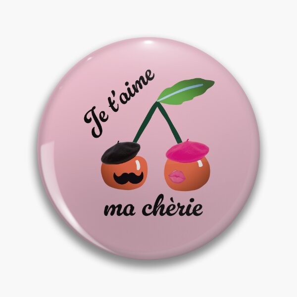 Item preview, Je t'aime ma cherie Cherries Design designed and sold by PureGoldDesigns.