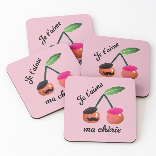 Item preview, Je t'aime ma cherie Cherries Design designed and sold by PureGoldDesigns.