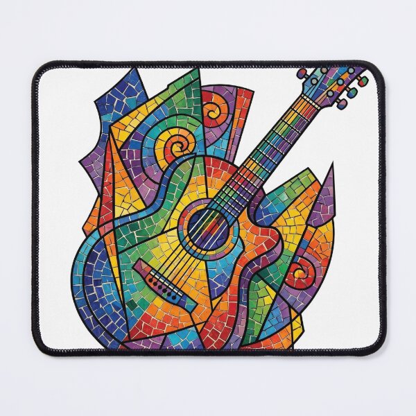 Item preview, Rhythm of Pride: Vibrant Rainbow Mosaic Guitar designed and sold by RefiniCoPOD.