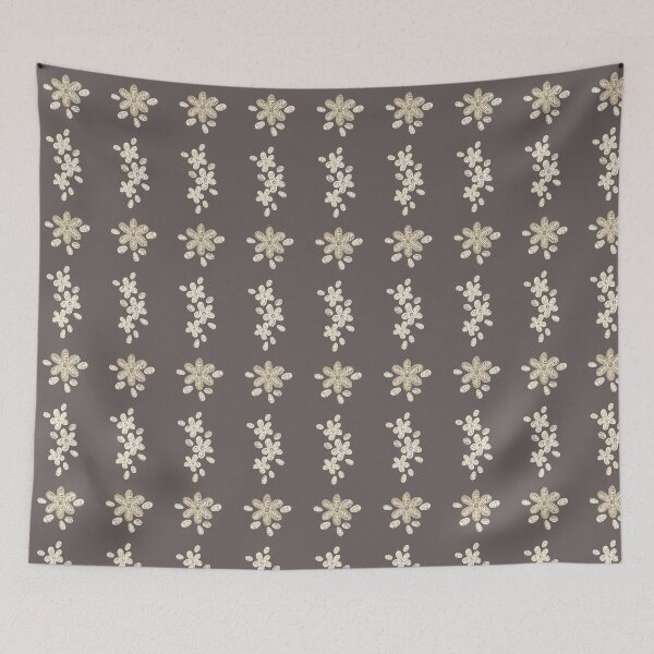 Item preview, Lace Flowers Stripe Chocolate and Cream designed and sold by Dally-Dabble.
