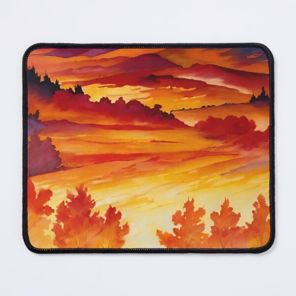 Item preview, Warm summer mountain nature in shades of red and orange! designed and sold by Giulivo Store Graphic.